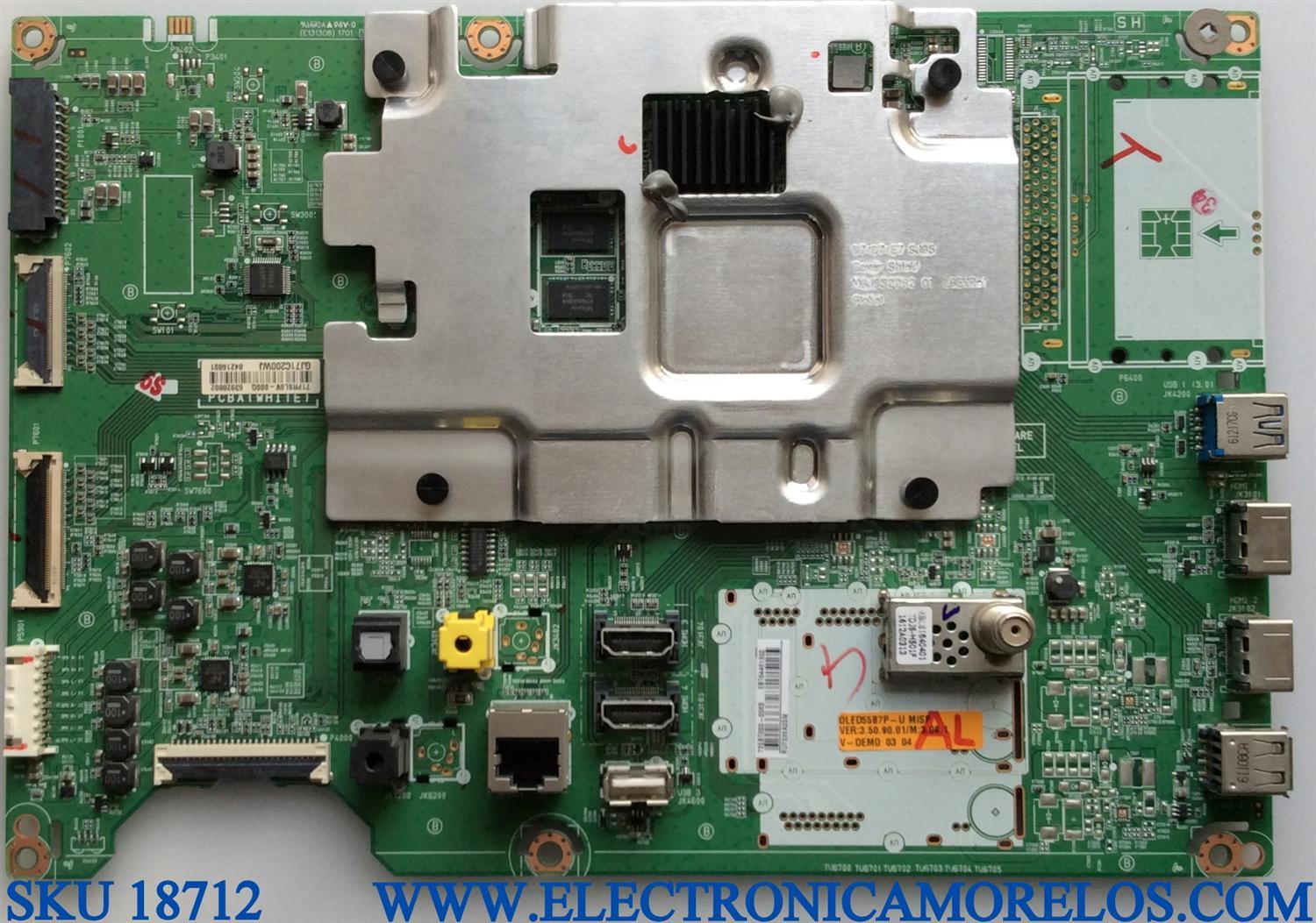 MAIN / LG EBT64461302 / EAX67150604 (1.0) / EAX67150604 / 63928802 / PANEL LC550AQD (EK)(A2) / MODELOS OLED55B7P-U.AUSYLJR / OLED55B7P